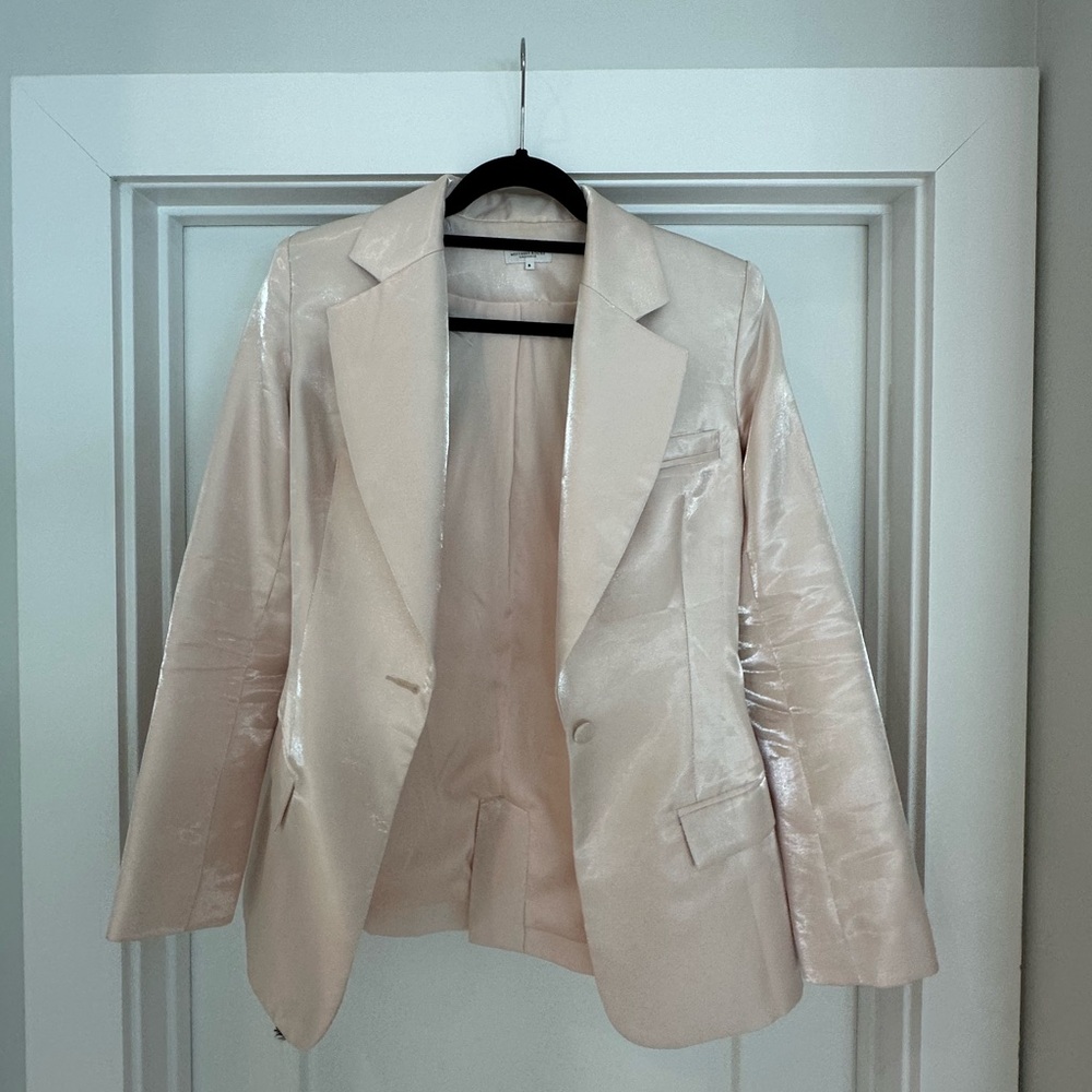 Shinny Blush Blazer
